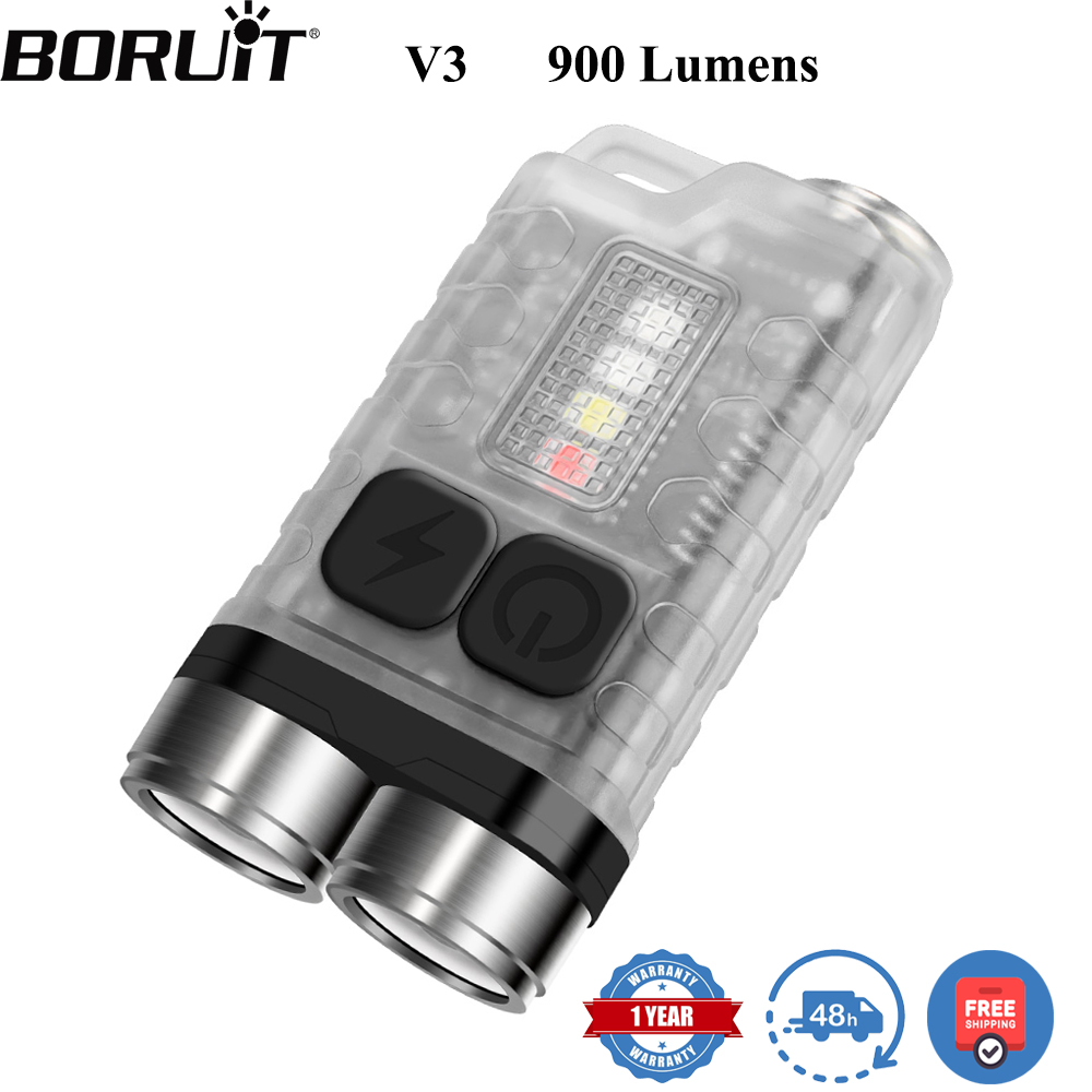 Keychain Flashlight - BORUiT V3 LED Móc Khóa Di