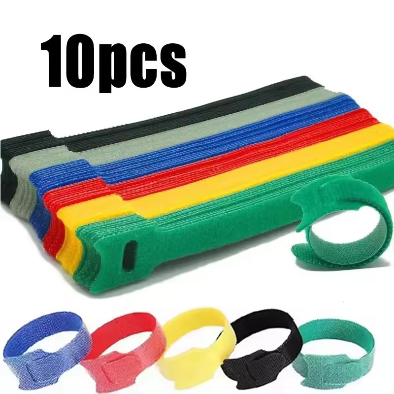 Gear Tie Reusable - 10-50Pcs Multipurpose Fastener Cable Straps Tape
