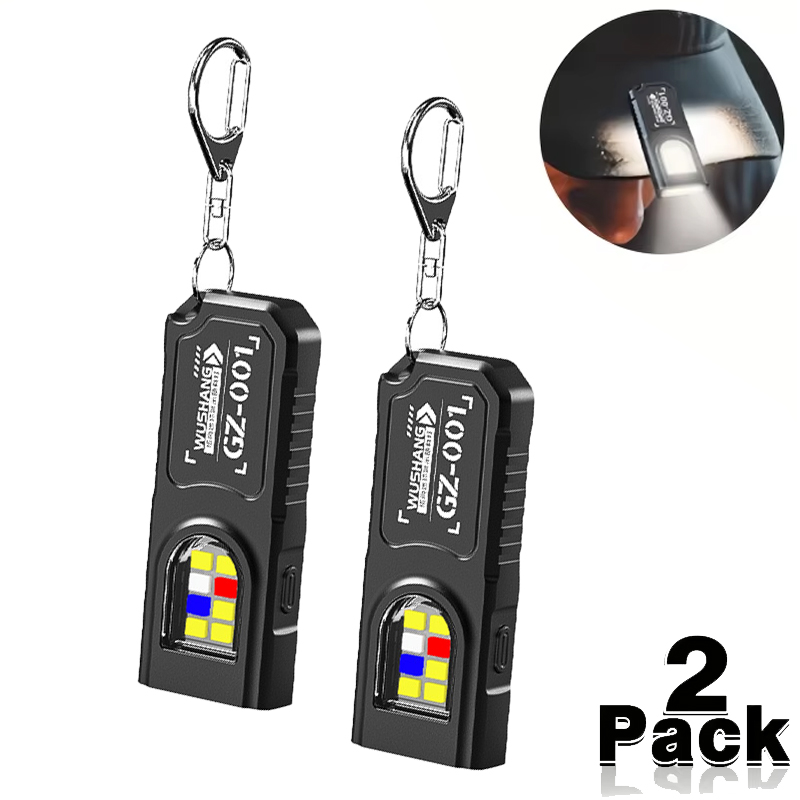 Keychain Flashlight - Multifunctional Mini COB LED Keychain Flashlight