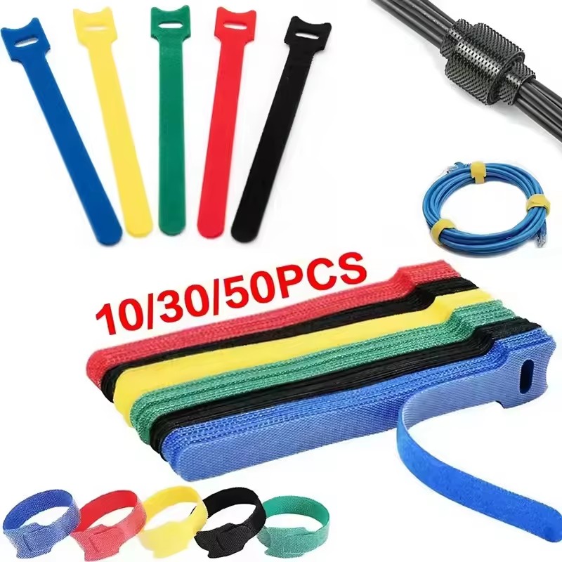 Gear Tie Reusable - 10/30/50Pcs Reusable Hook And Loop Cable