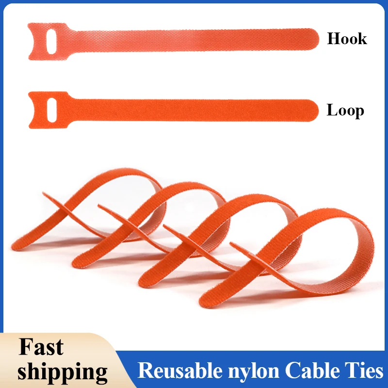 Gear Tie Reusable - Orange T-type Reusable Fastening Cable Tie