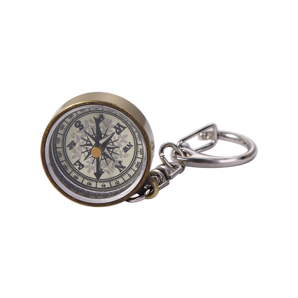 Gold Color Navigation Tools Po - đánh giá và giá Compass Keychain Mini
