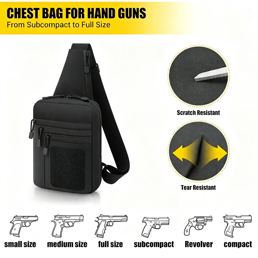 Concealed Carry Chest Gun Bag  - đánh giá và giá Edc Concealed Carry Holster
