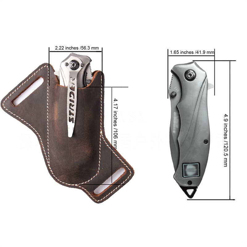 1PC Leather Knives Sheaths Fol - đánh giá và giá Edc Everyday Carry Knives