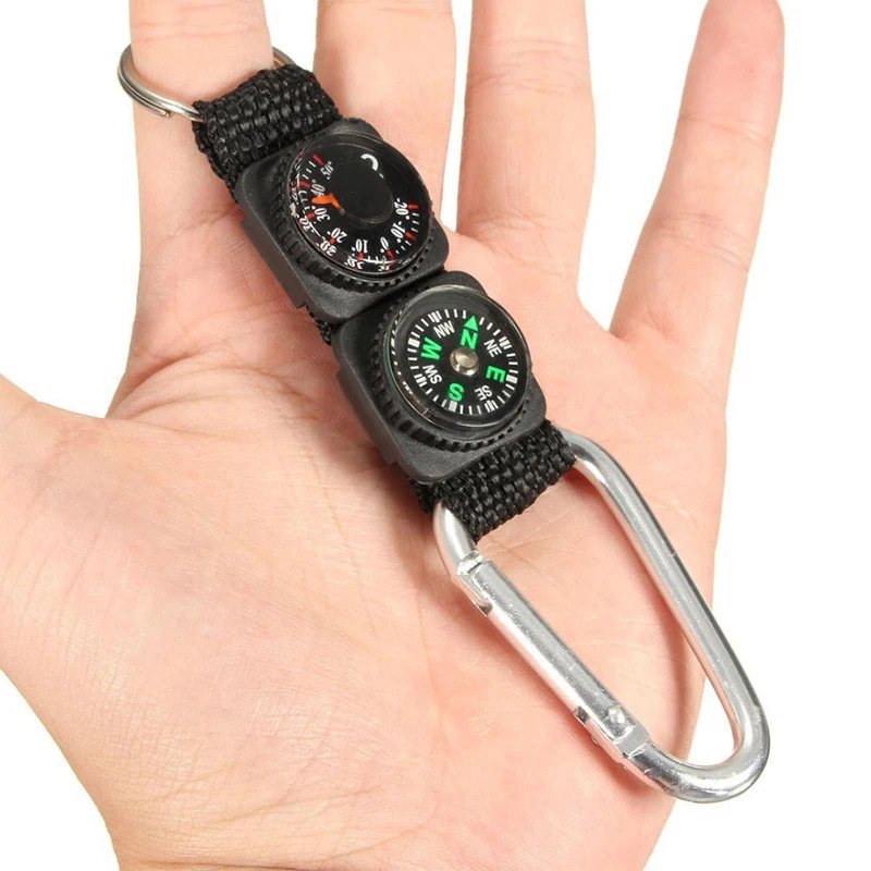1pc Universal Multifunction 3  - đánh giá và giá Compass Keychain Mini