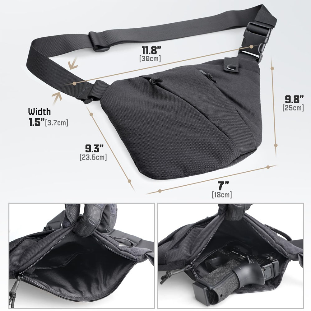 Tactical Concealed Gun Carry B - đánh giá và giá Edc Pistol Carry Bag