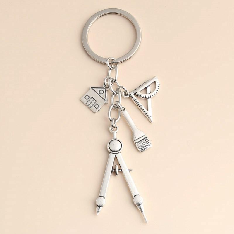 Multifunctional Silver Keychai - đánh giá và giá Compass Keychain Mini