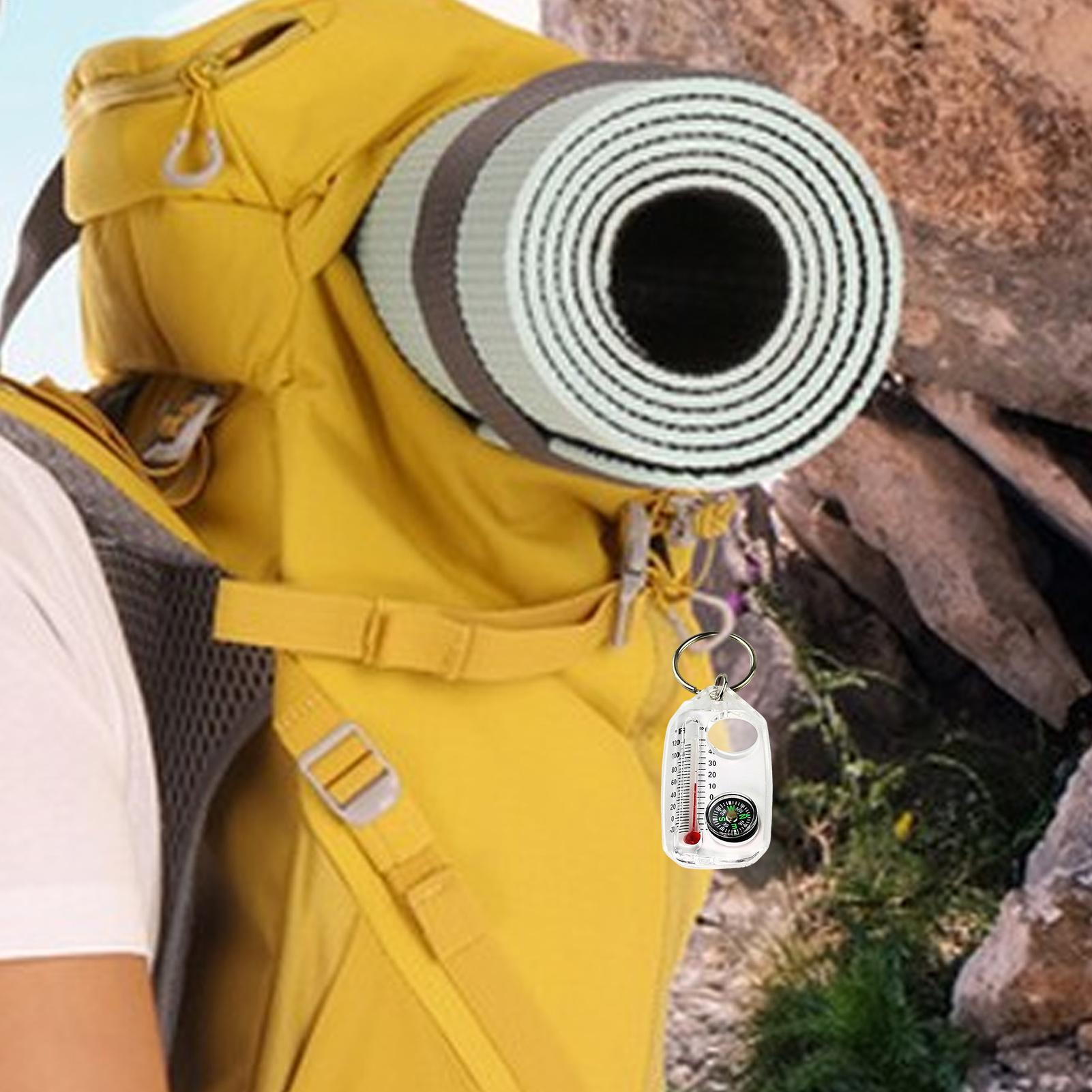 3in 1Pocket Survival Compass M - đánh giá và giá Compass Keychain Mini