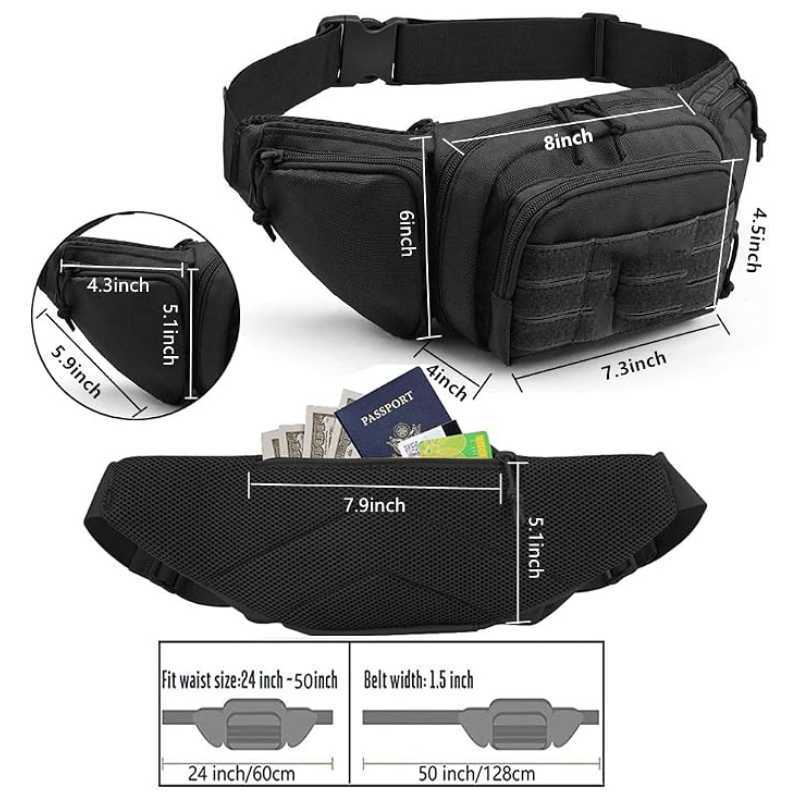 Fanny Pack Waterproof Molle ED - đánh giá và giá Edc Concealed Carry Fanny Pack