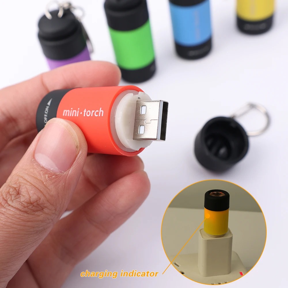 USB Rechargeable Camping Mini  - đánh giá và giá Keychain Flashlight