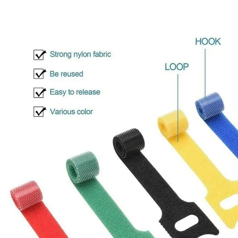 10/30/50Pcs Reusable Hook And  - đánh giá và giá Gear Tie Reusable