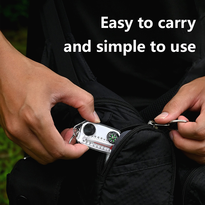 Outdoor Equipment Compass Ther - đánh giá và giá Compass Keychain Mini