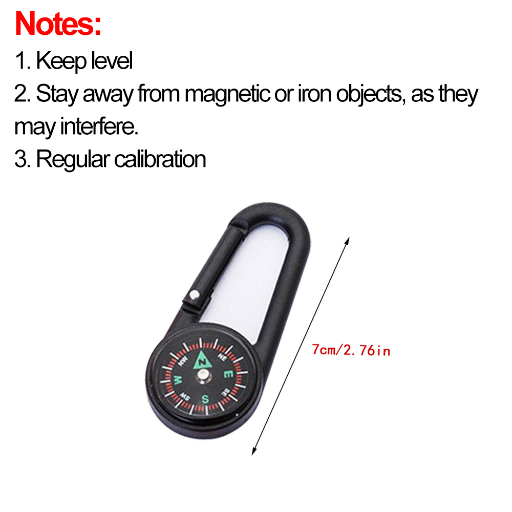 Mini Outdoor Compass Carabiner - đánh giá và giá Compass Keychain Mini