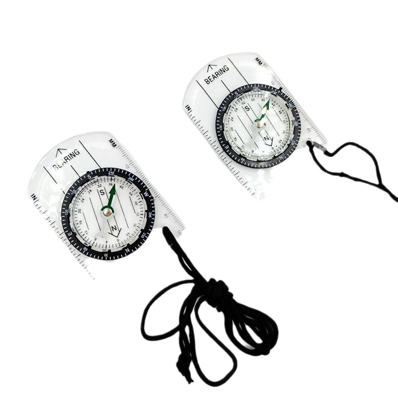 1pc/2pc New Outdoor mini Acryl - đánh giá và giá Compass Keychain Mini