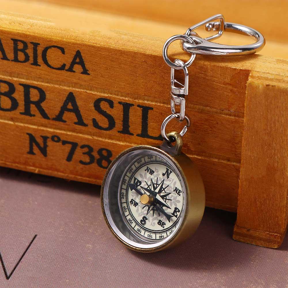 Climbing Equipment Zinc Alloy  - đánh giá và giá Compass Keychain Mini