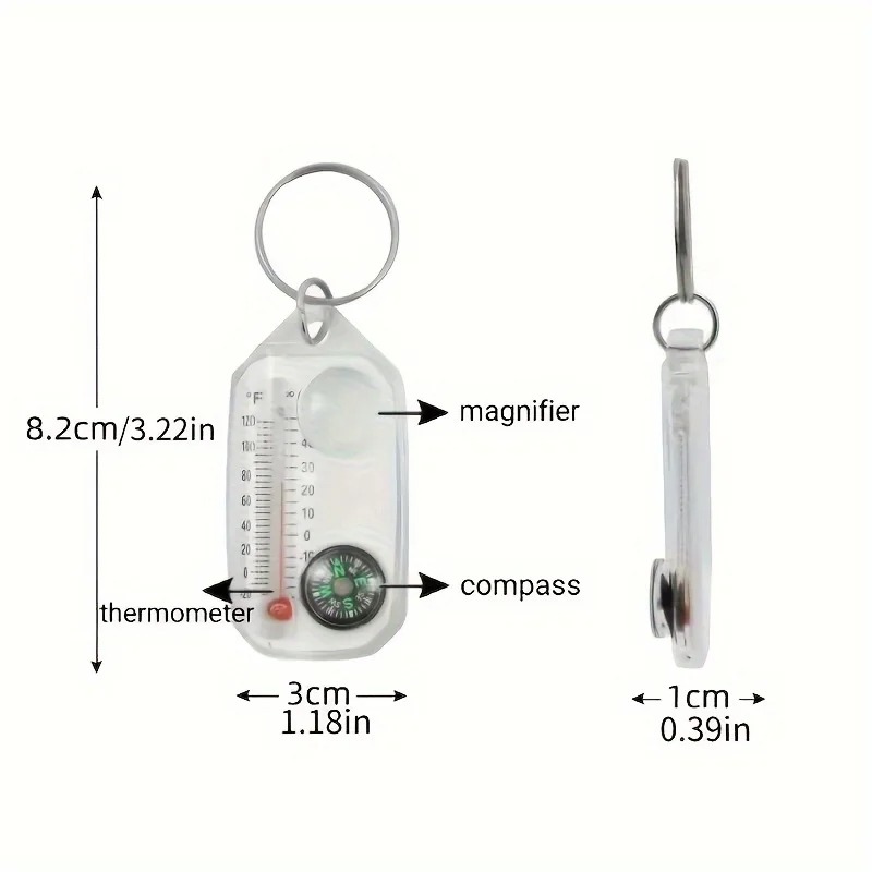 3 in 1 Keychain Compass Portab - đánh giá và giá Compass Keychain Mini