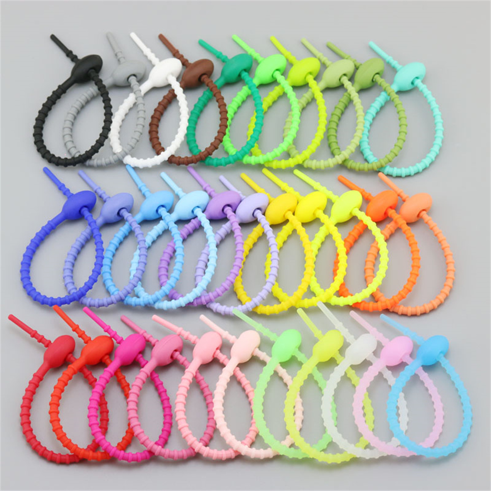 10Pcs/Lot Multi Color Silicone - đánh giá và giá Gear Tie Reusable