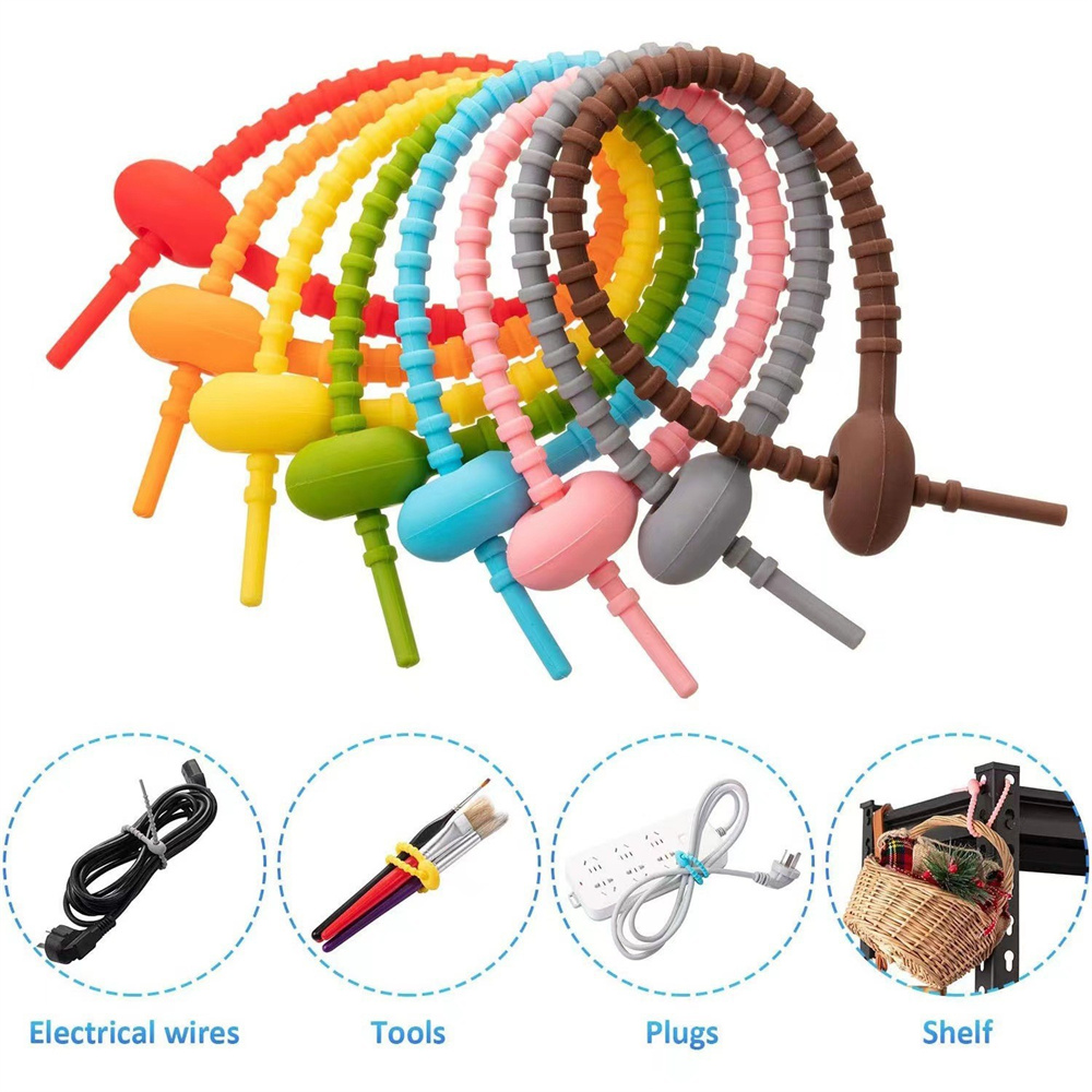 10Pcs/Lot Multi Color Silicone - đánh giá và giá Gear Tie Reusable