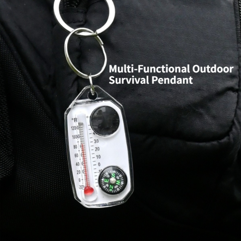 Mini Outdoor Survival Keychain - đánh giá và giá Compass Keychain Mini