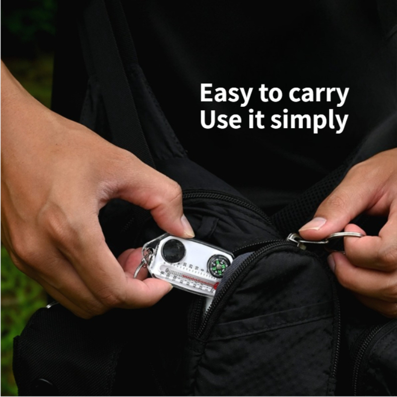 Mini Outdoor Survival Keychain - đánh giá và giá Compass Keychain Mini