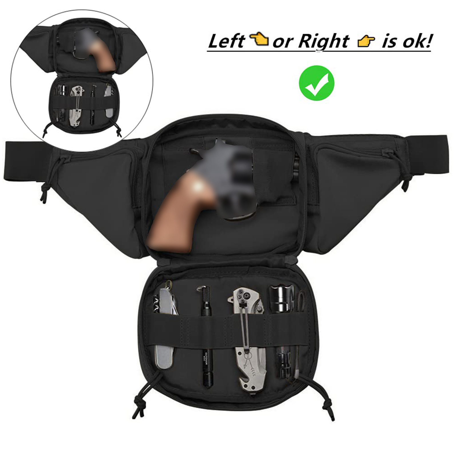 Tactical Fanny Pack Gun Holste - đánh giá và giá Edc Concealed Carry Fanny Pack